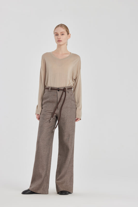 Straight-Leg Linen Trousers