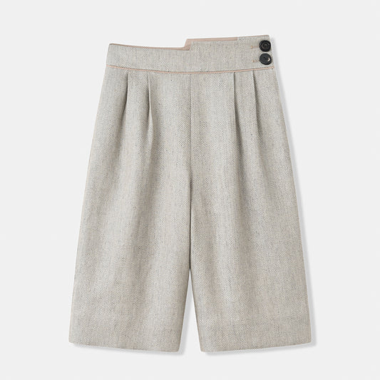 Linen Irregular Shorts