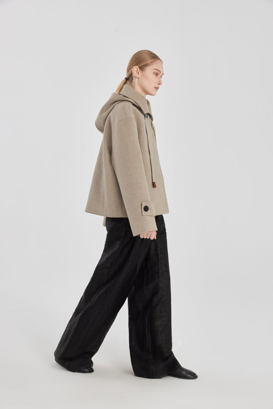 Straight-Leg Tea Silk Trousers