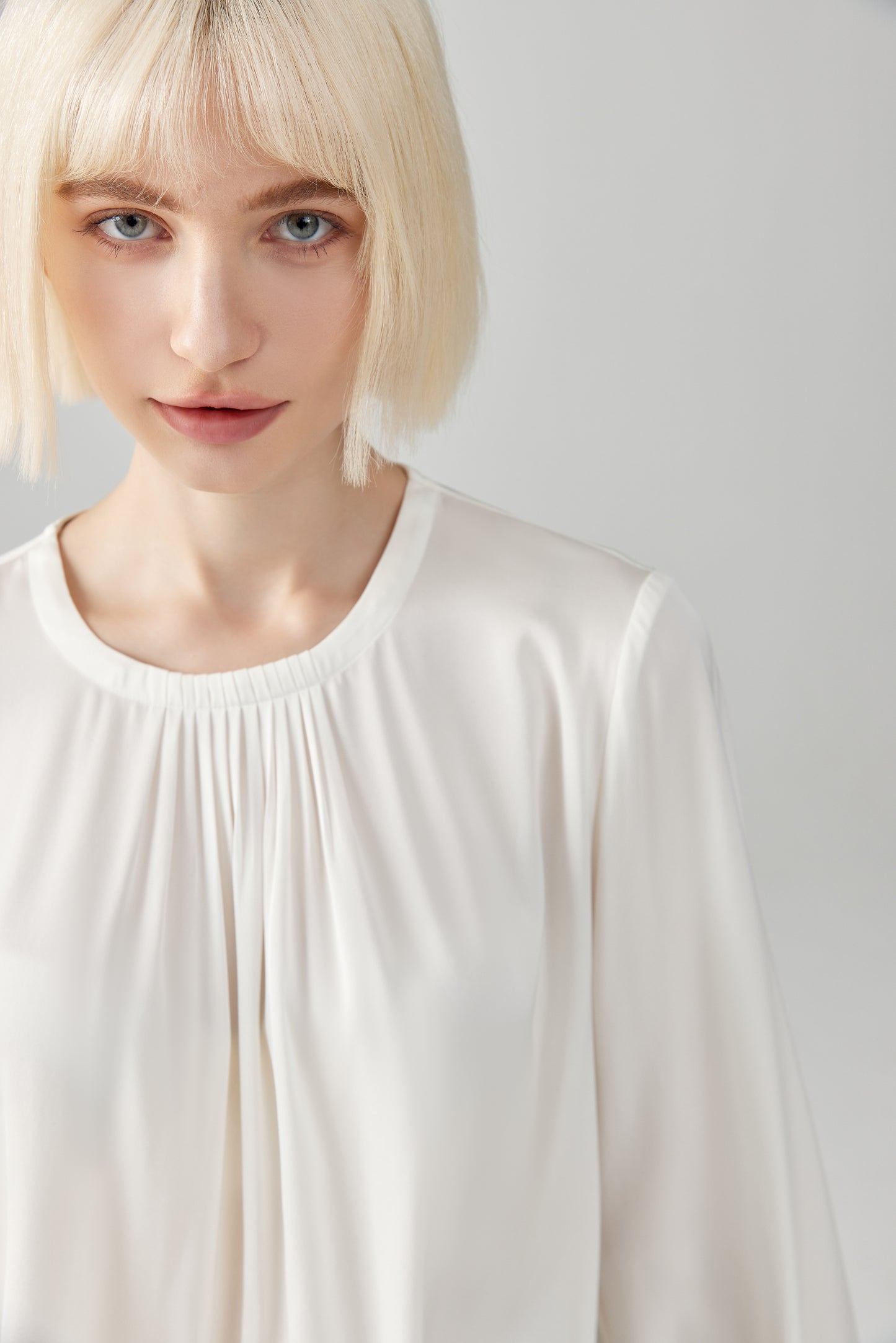 White Silk Blouse