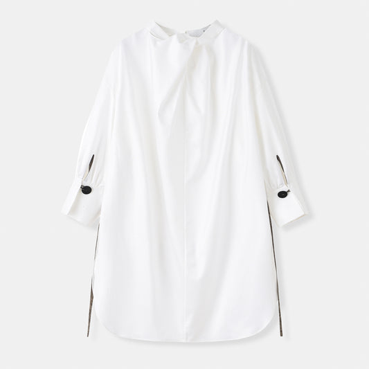 Twisted Collar Cotton Shirt