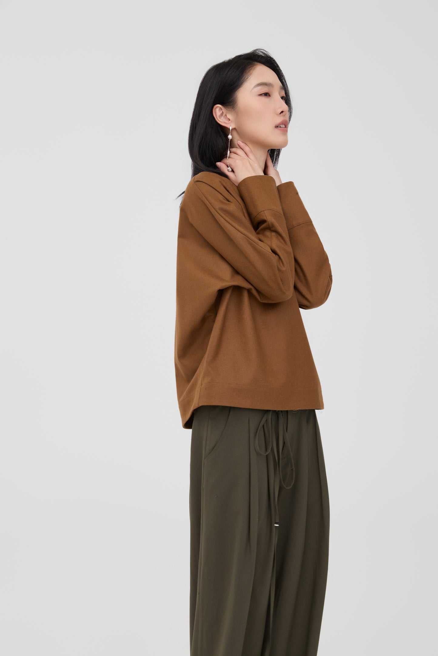 GEFION LODEN TOP – CAMEL