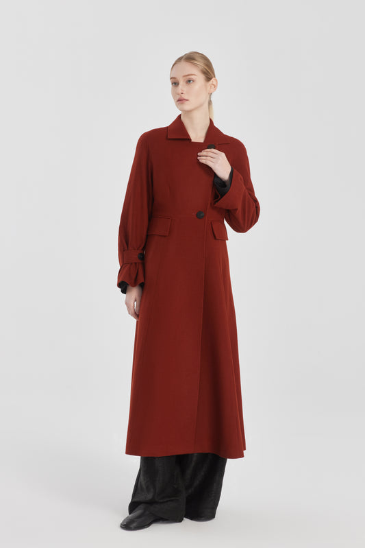 Long Loden Trench Coat