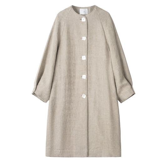 Linen Button-Up Coat
