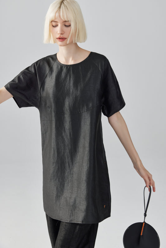Simple Tea Silk Dress
