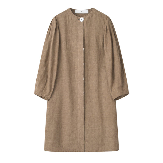 Linen Button-Up Dress
