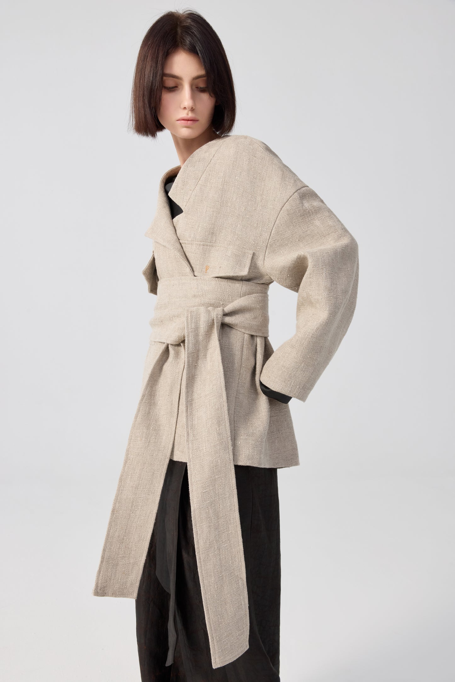 Beige Cream Linen Jacket