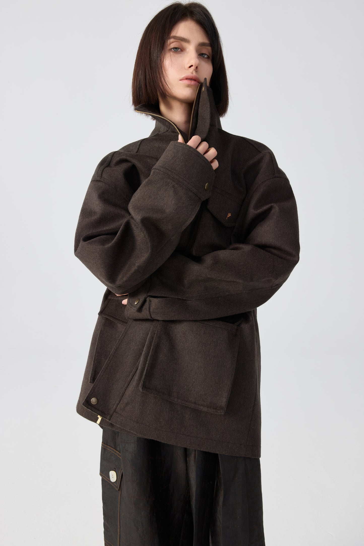 GEFINO LODEN JACKET- BROWN