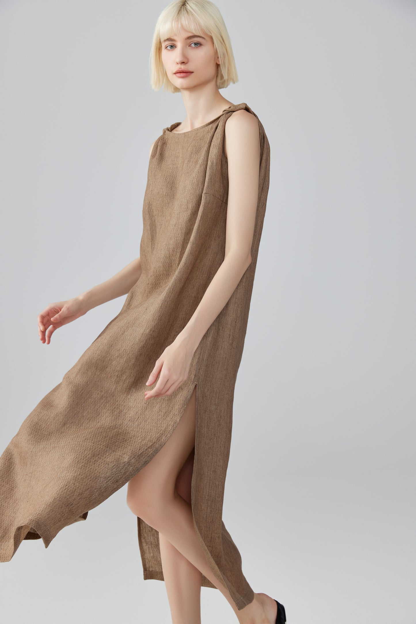 Sleeveless Linen Dress