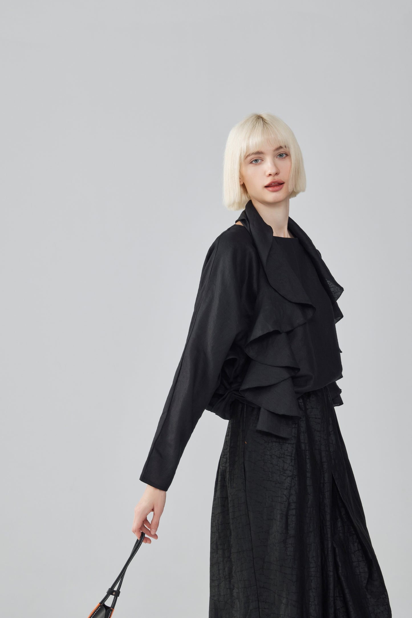Black Linen Top