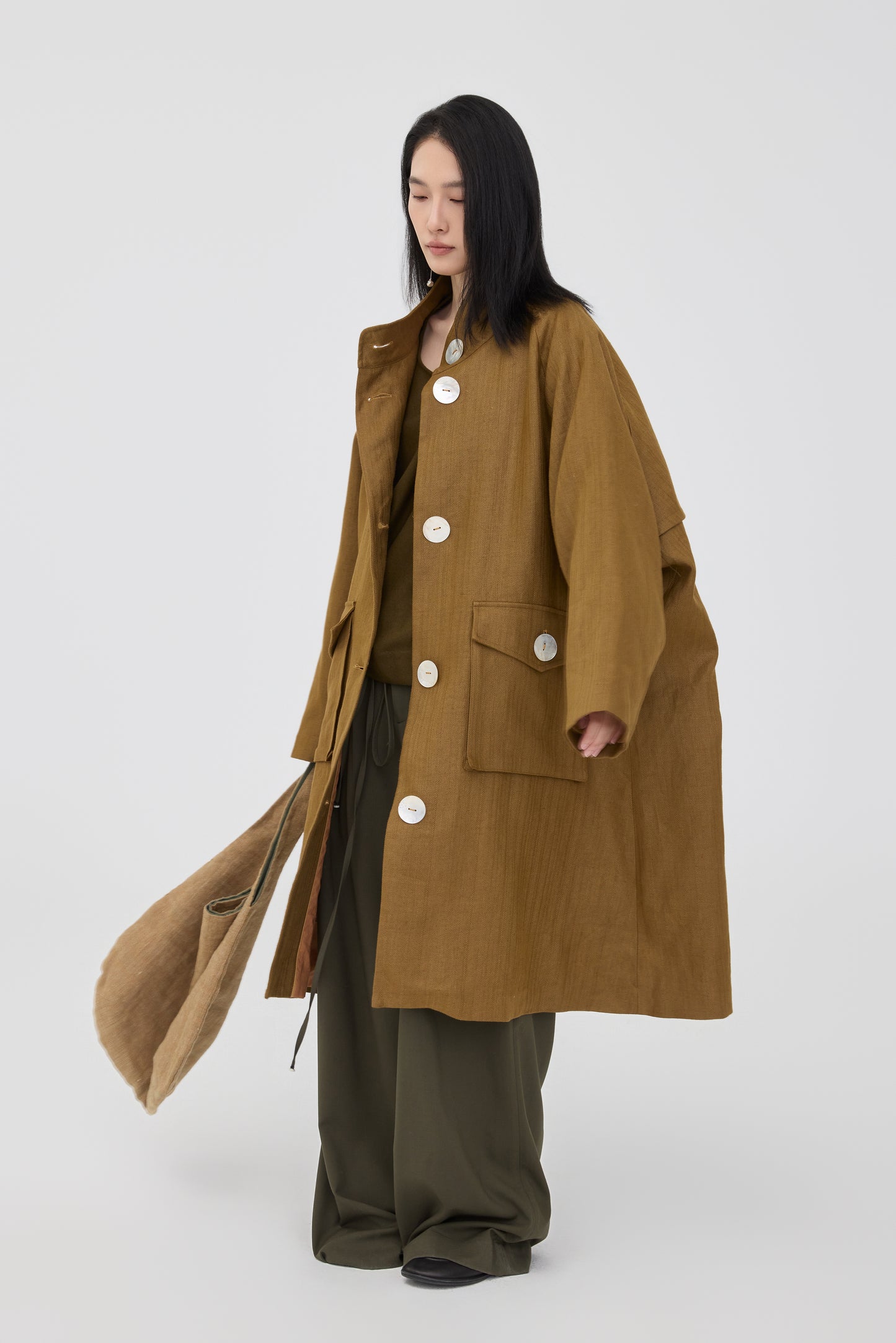 Oversized Linen Pearl Jacket