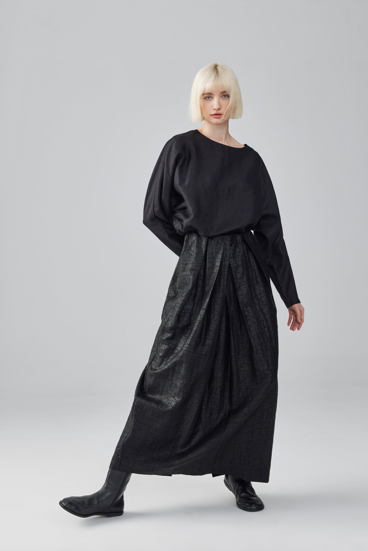 Black Linen Top