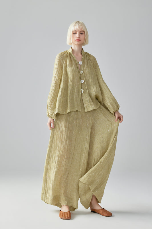 Linen Palazzo Trousers