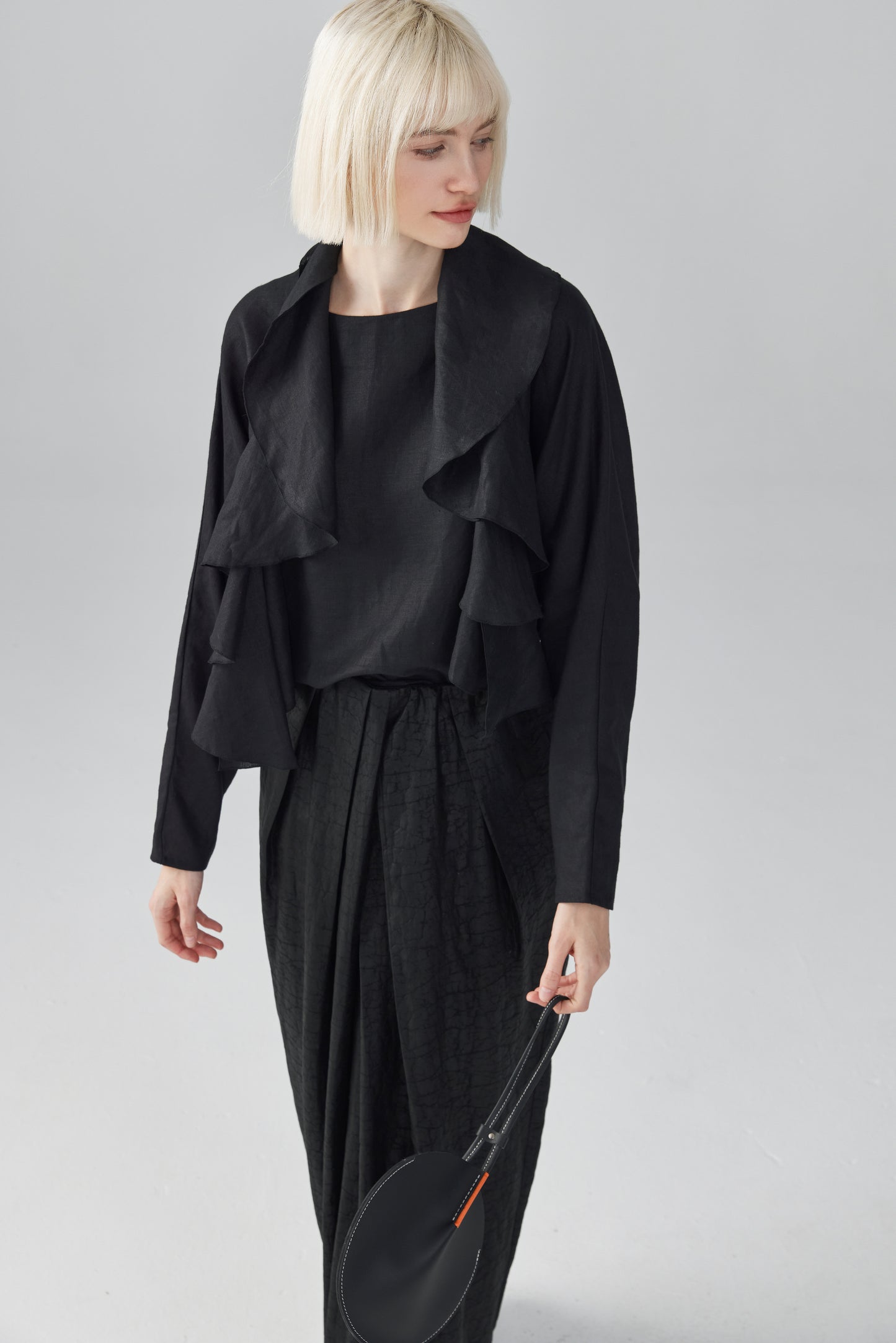 Black Linen Top
