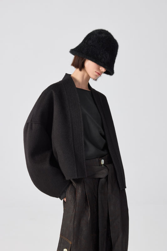 VARA CASHMERE CARDIGAN-BLACK