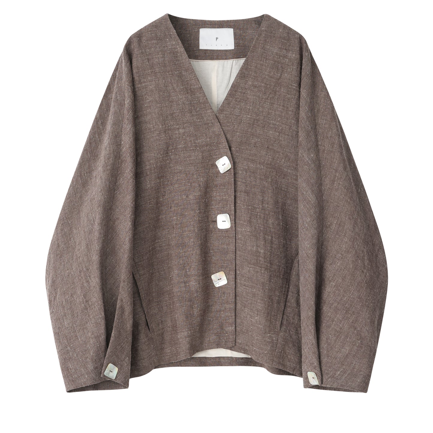 Button-Up Linen Cardigan
