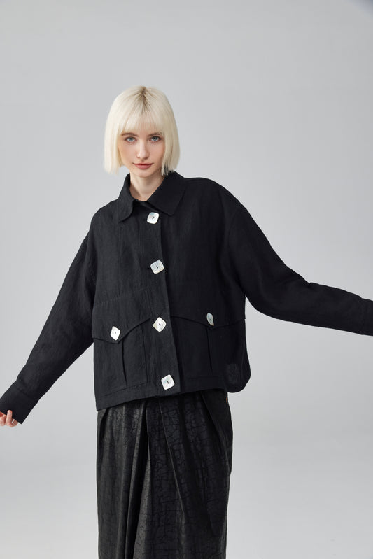 Black Linen Jacket