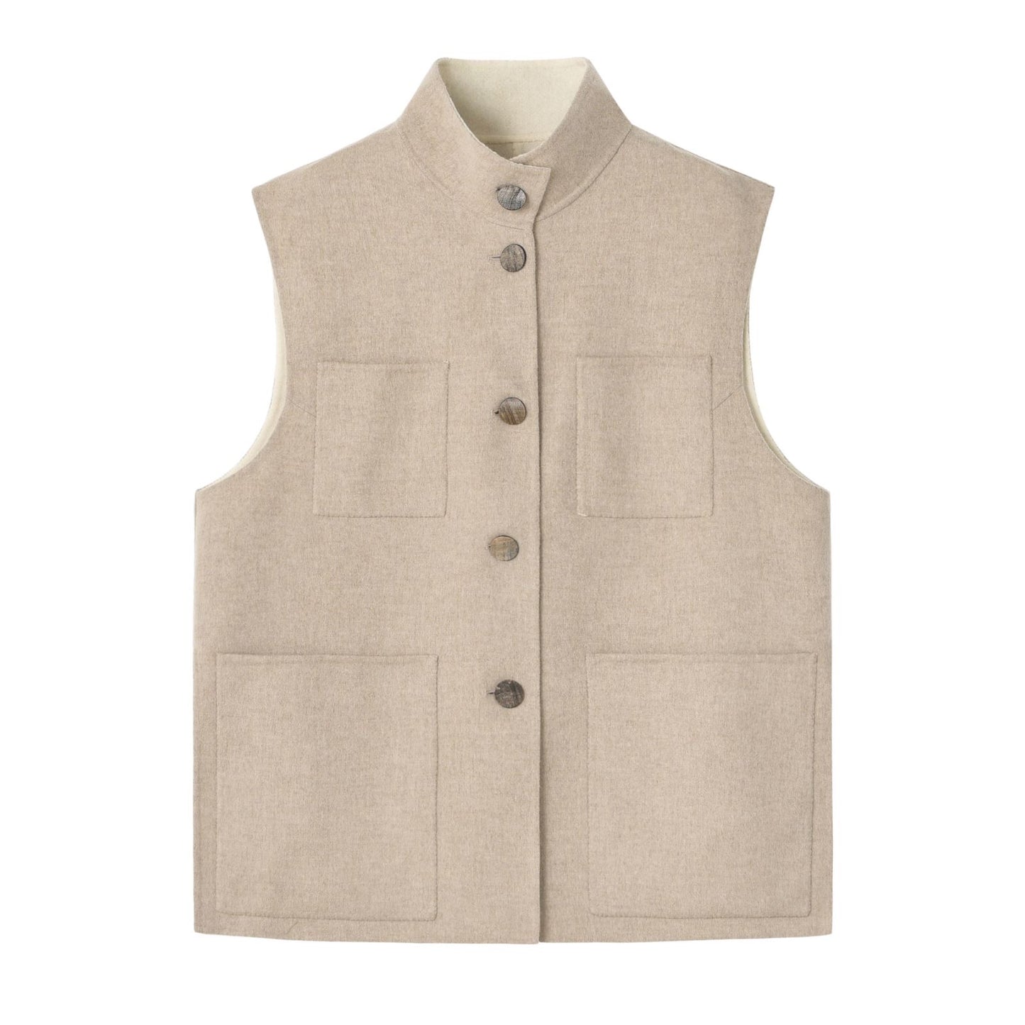 Button Up Loden Wool Vest