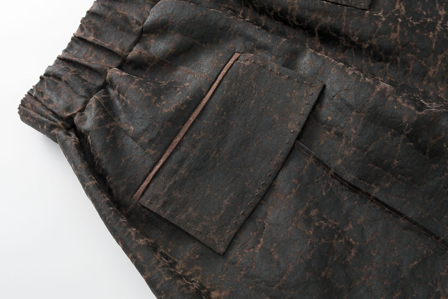 Black Tea Silk Palazzo Trousers