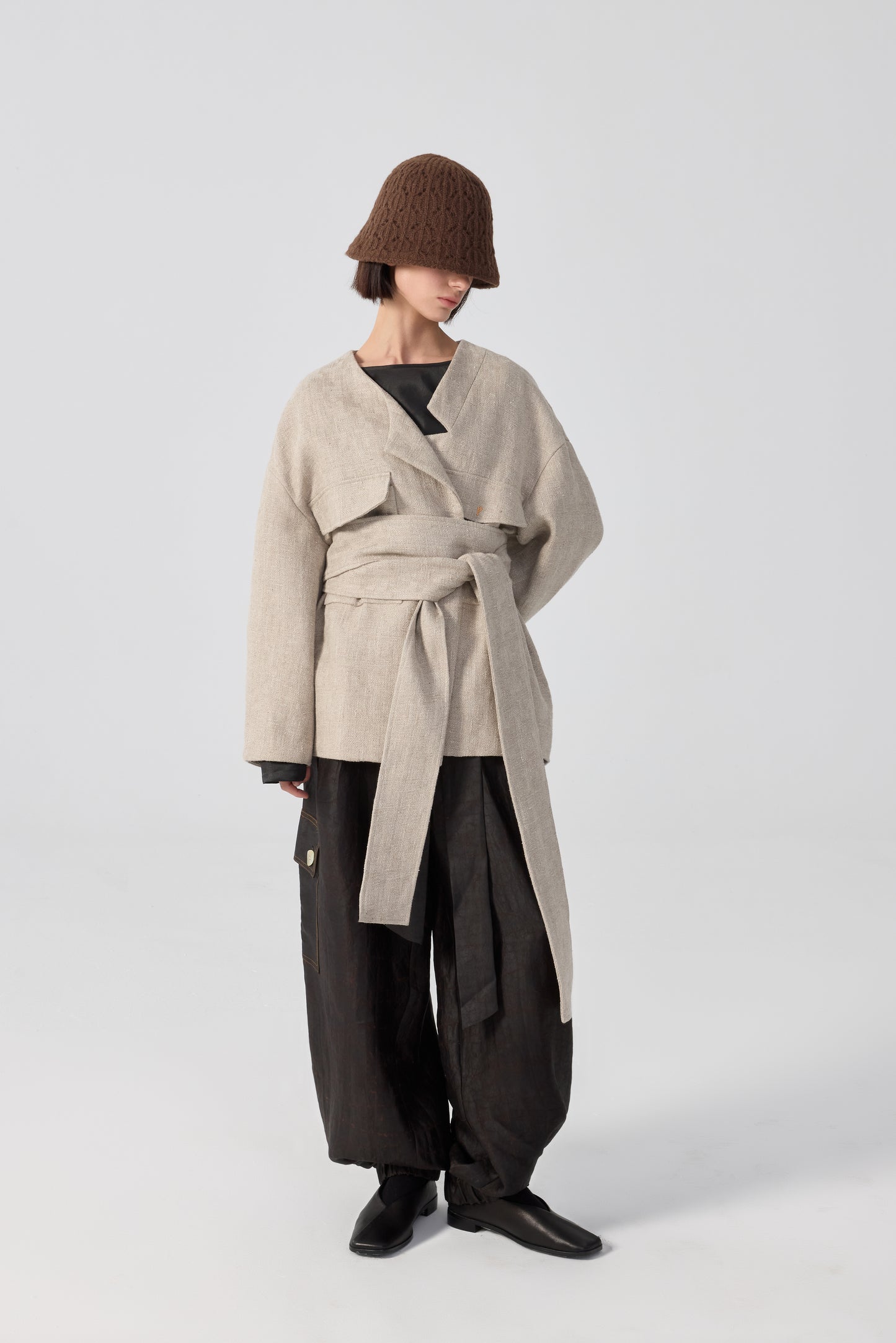 Beige Cream Linen Jacket
