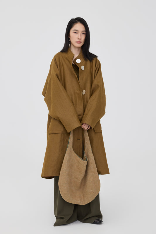 Oversized Linen Pearl Jacket