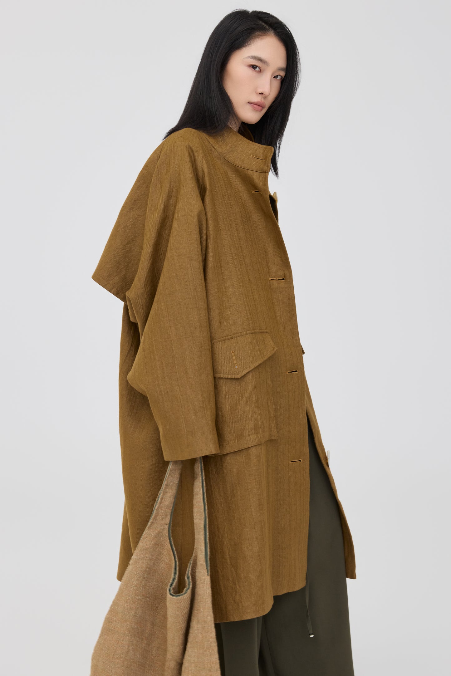 Oversized Linen Pearl Jacket